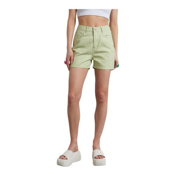 The Ragged Priest Pants - The Ragged Priest Turf Printed Denim Shorts